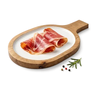 Fetas de jamón crudo