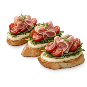 Bruschetta de jamón crudo